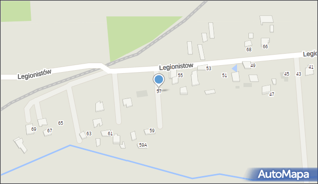 Dąbrowa Tarnowska, Legionistów, 57, mapa Dąbrowa Tarnowska