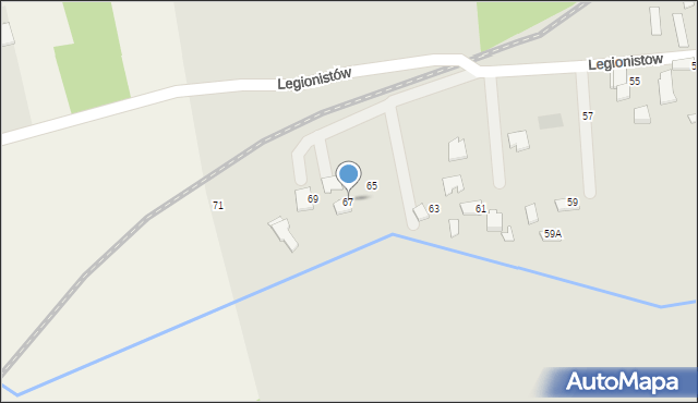 Dąbrowa Tarnowska, Legionistów, 67, mapa Dąbrowa Tarnowska