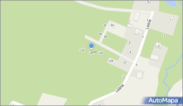 Dąbrówka Wielka, Leśna, 10c, mapa Dąbrówka Wielka