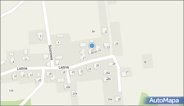 Dankowice, Leśna, 19, mapa Dankowice