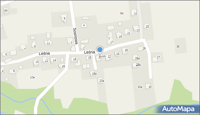 Dankowice, Leśna, 20, mapa Dankowice