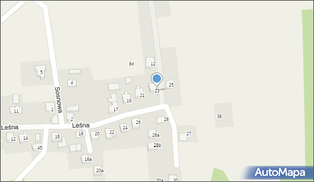 Dankowice, Leśna, 23, mapa Dankowice