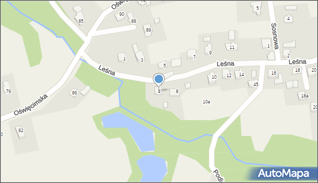 Dankowice, Leśna, 4, mapa Dankowice