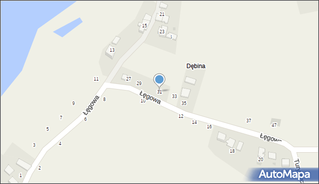 Dębowiec, Łęgowa, 31, mapa Dębowiec