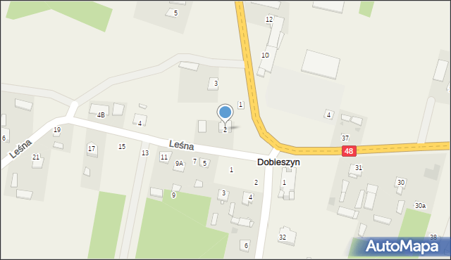 Dobieszyn, Leśna, 2, mapa Dobieszyn