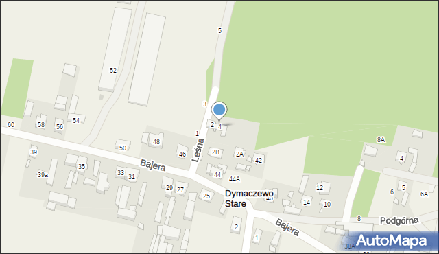 Dymaczewo Stare, Leśna, 4, mapa Dymaczewo Stare