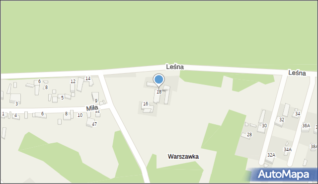 Dziurów, Leśna, 18, mapa Dziurów