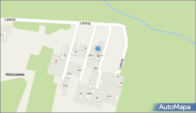 Dziurów, Leśna, 38, mapa Dziurów