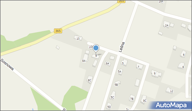 Dziwiszów, Leśna, 8, mapa Dziwiszów