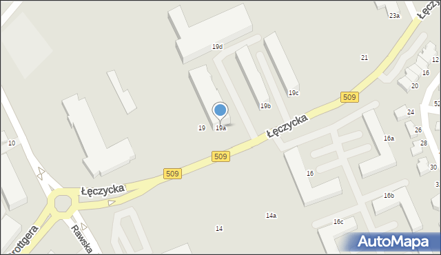 Elbląg, Łęczycka, 19a, mapa Elbląga