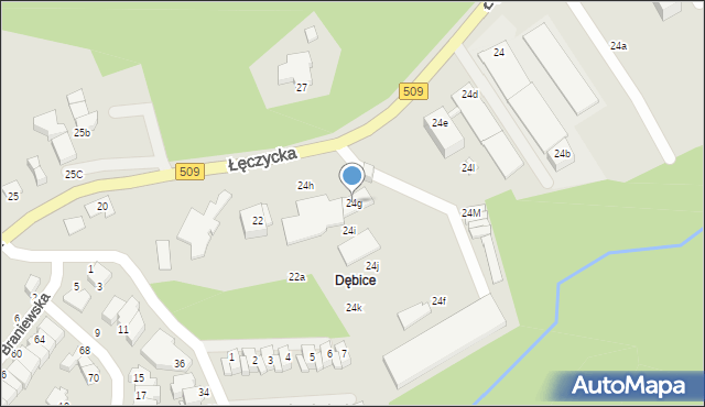 Elbląg, Łęczycka, 24g, mapa Elbląga