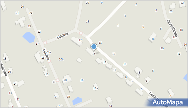 Elbląg, Leszczynowa, 15, mapa Elbląga