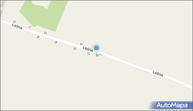 Fasty, Leśna, 34, mapa Fasty