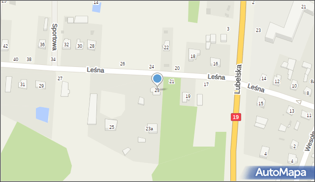 Firlej, Leśna, 23, mapa Firlej