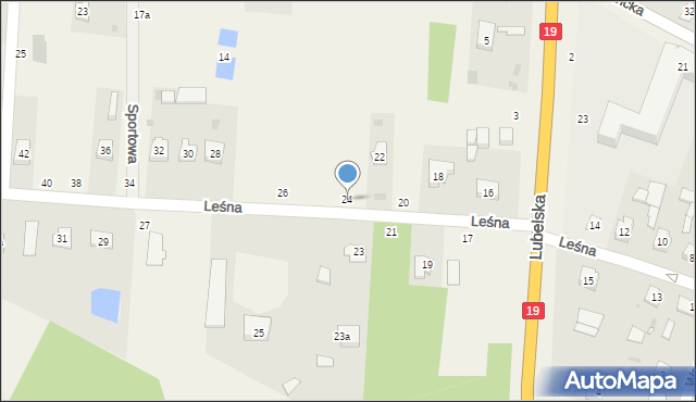 Firlej, Leśna, 24, mapa Firlej