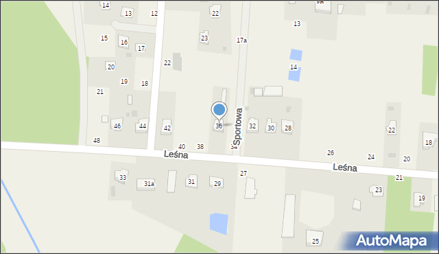 Firlej, Leśna, 36, mapa Firlej