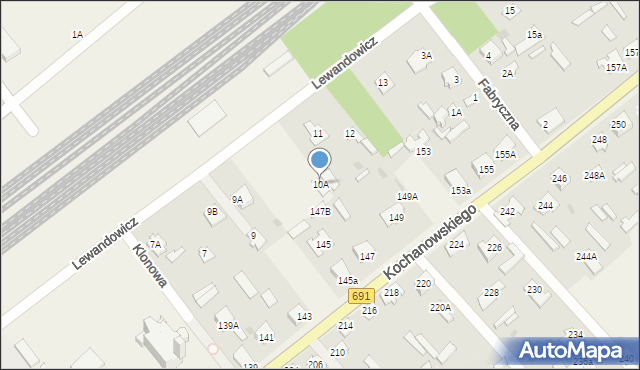Garbatka-Letnisko, Lewandowicz Hanki, 10A, mapa Garbatka-Letnisko