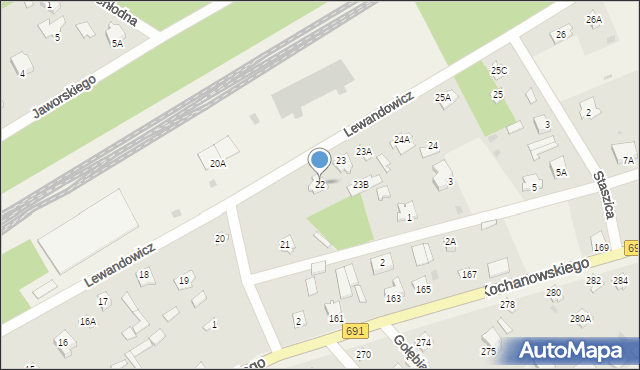 Garbatka-Letnisko, Lewandowicz Hanki, 22, mapa Garbatka-Letnisko