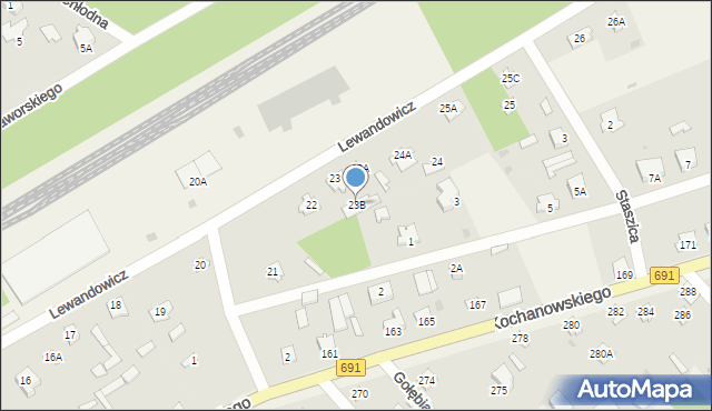 Garbatka-Letnisko, Lewandowicz Hanki, 23B, mapa Garbatka-Letnisko
