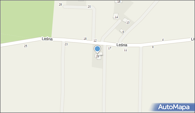 Gąski, Leśna, 19, mapa Gąski