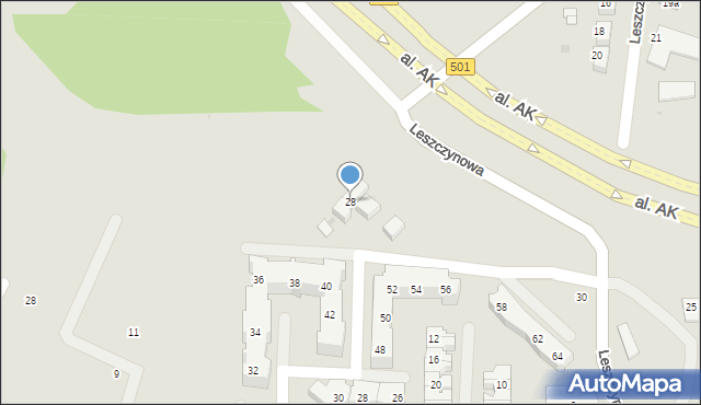 Gdańsk, Leszczynowa, 28, mapa Gdańska