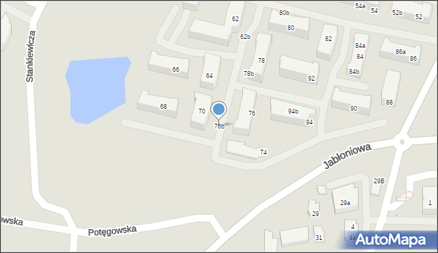 Gdańsk, Leszczynowa, 76b, mapa Gdańska