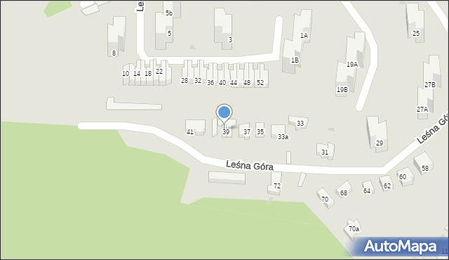 Gdańsk, Leśna Góra, 39A, mapa Gdańska
