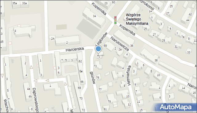 Gdynia, Legionów, 71, mapa Gdyni