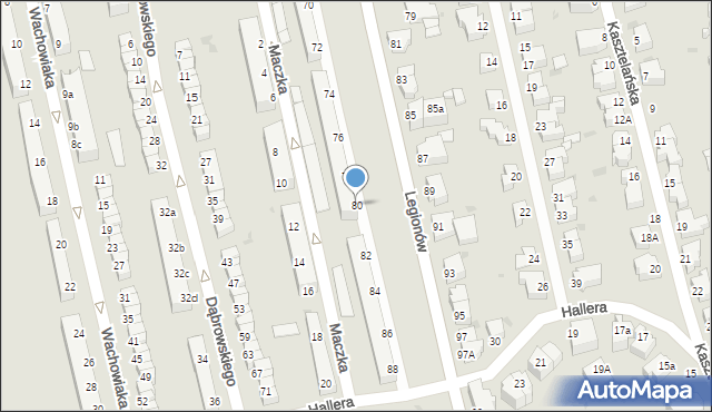 Gdynia, Legionów, 80, mapa Gdyni