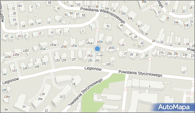 Gdynia, Legionów, 163d, mapa Gdyni