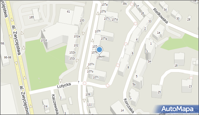 Gdynia, Legionów, 107l, mapa Gdyni
