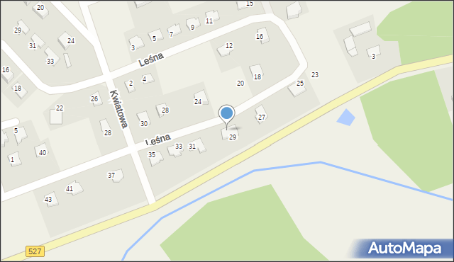 Giedajty, Leśna, 29A, mapa Giedajty