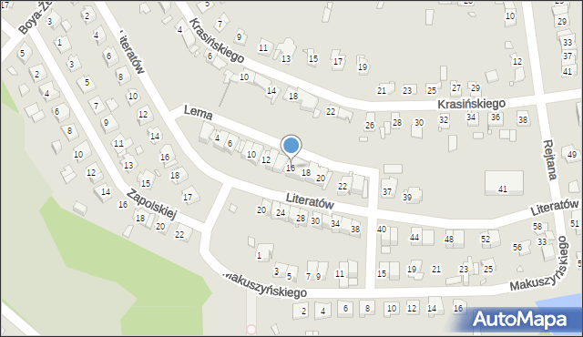 Gliwice, Lema Stanisława, 16, mapa Gliwic