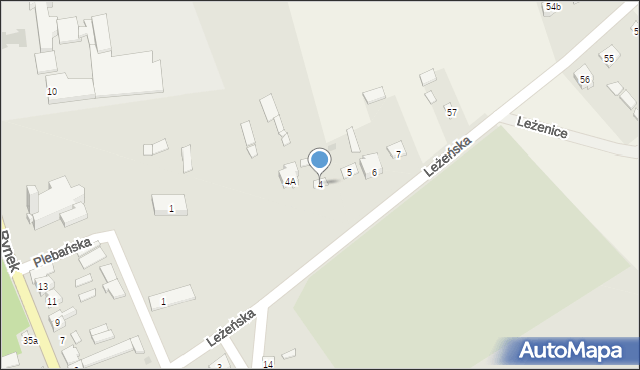 Głowaczów, Leżeńska, 4, mapa Głowaczów