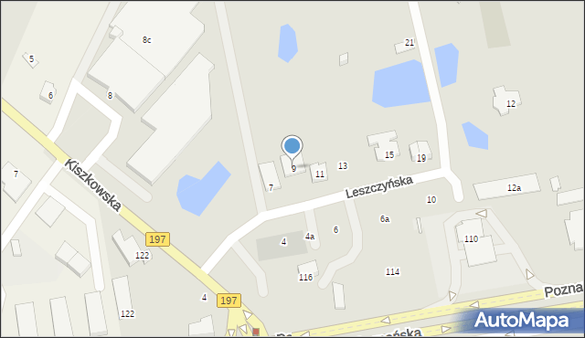 Gniezno, Leszczyńska, 9, mapa Gniezna