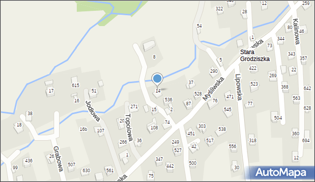 Godziszka, Leszczynowa, 14, mapa Godziszka