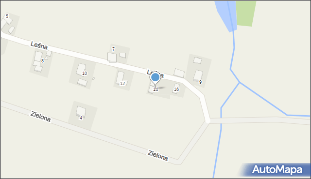 Golczowice, Leśna, 14, mapa Golczowice