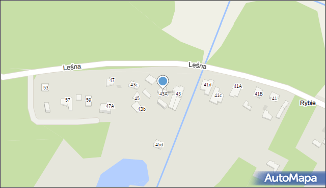 Góra Kalwaria, Leśna, 43A, mapa Góra Kalwaria