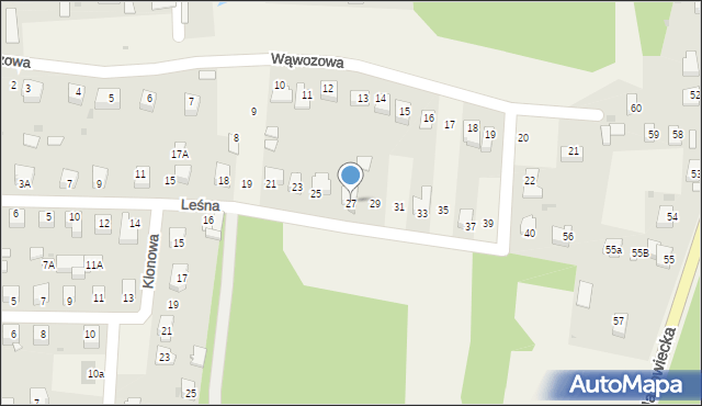 Góra Puławska, Leśna, 27, mapa Góra Puławska