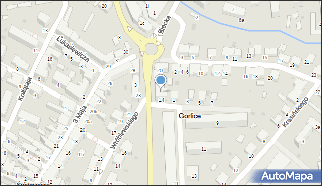 Gorlice, Legionów, 16, mapa Gorlic