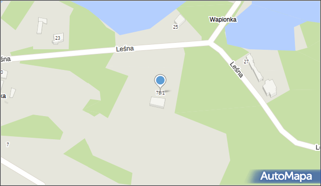 Górzno, Leśna, 78/1, mapa Górzno