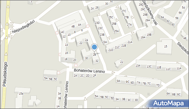 Gorzów Wielkopolski, Legionów Polskich, 28, mapa Gorzów Wielkopolski