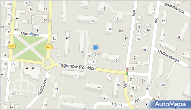 Gostynin, Legionów Polskich, 2, mapa Gostynin