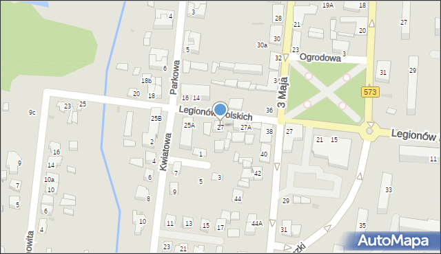 Gostynin, Legionów Polskich, 27, mapa Gostynin