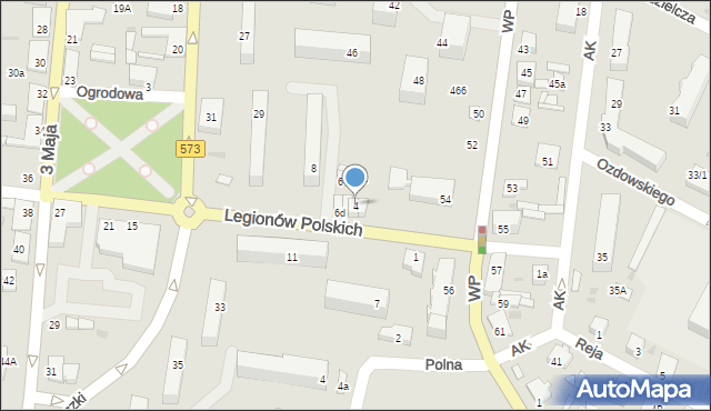 Gostynin, Legionów Polskich, 4, mapa Gostynin