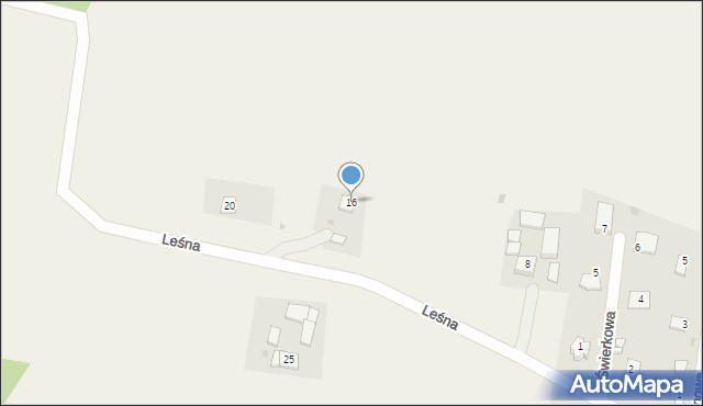 Goszcza, Leśna, 16, mapa Goszcza