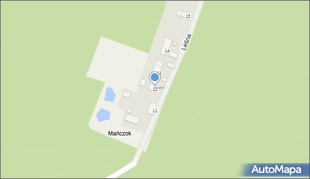 Grabczok, Leśna, 12, mapa Grabczok