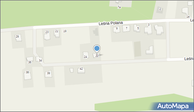 Grabieniec, Leśna Polana, 22, mapa Grabieniec