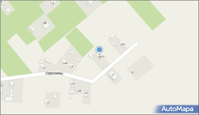 Grabowiec, Letniska, 16, mapa Grabowiec