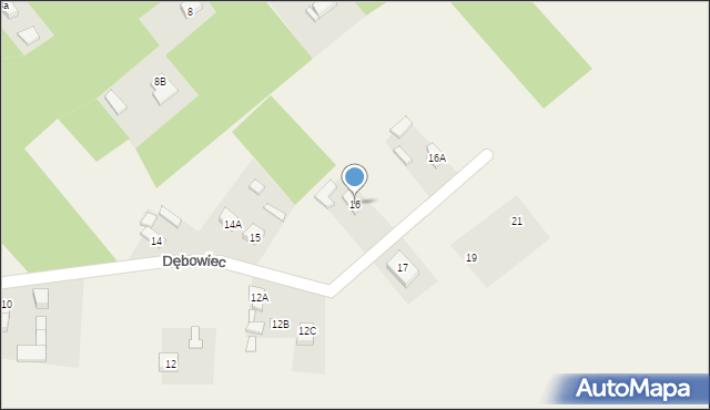 Grabowiec, Letniska, 16, mapa Grabowiec